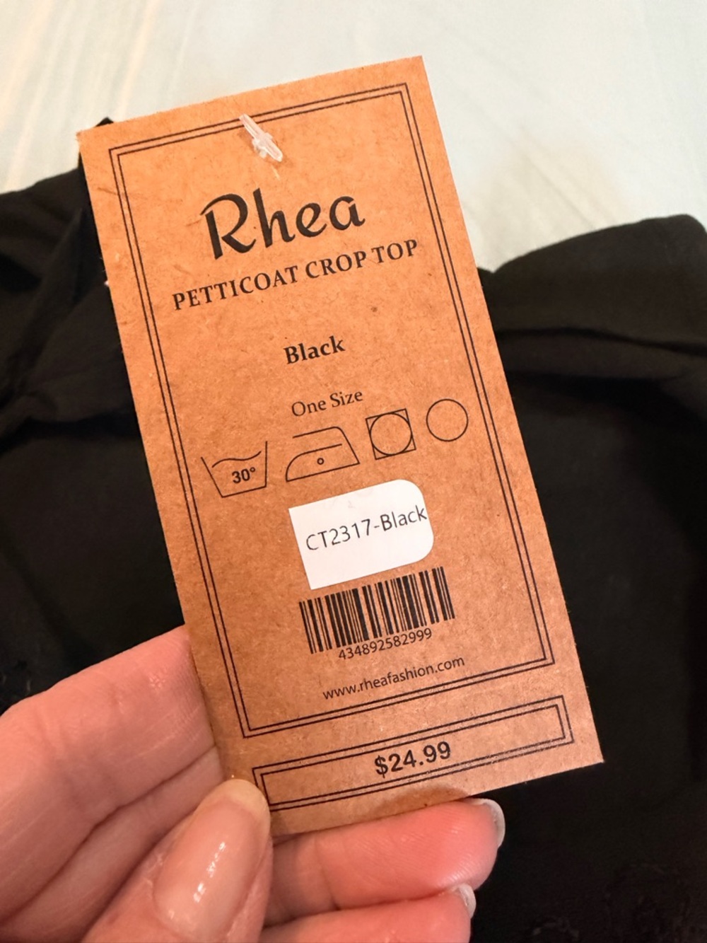 Rhea Festival Black Embroidered Scoop-Neck tank top - oversized NWT 100% Viscose - Picture 4 of 7